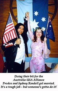 Prodos (Australia) and Sydney Kendall (USA) get married